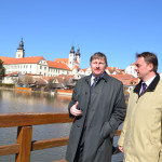 Dvacáté výročí Telče od vstupu do Unesca - Tomáš Škaryd s Romanem Fabešem, starostou města